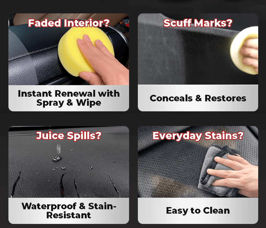 Crema reparadora de cuero para autos 2 en 1