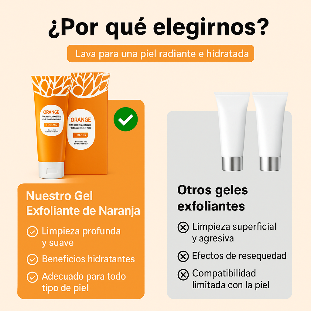 Gel exfoliante enzimático de naranja