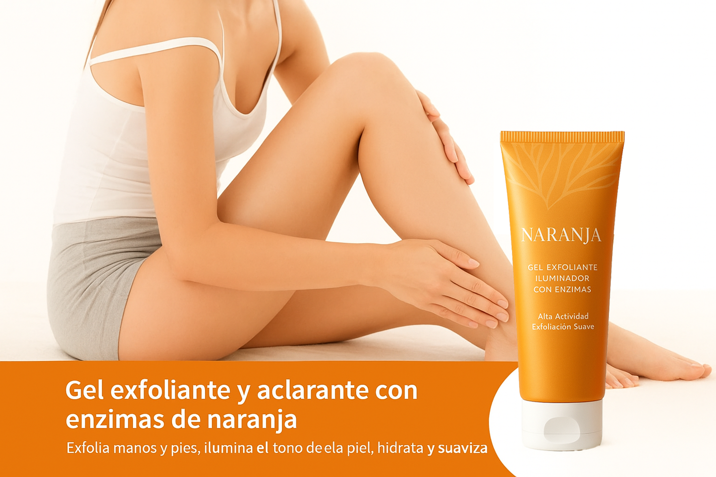 Gel exfoliante enzimático de naranja